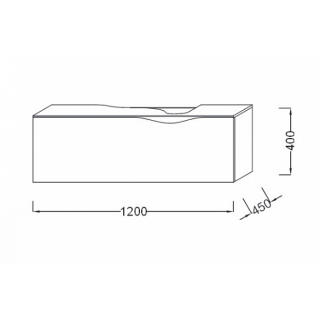 Тумба под раковину Jacob Delafon Stillness EB2000-P7 120 см натуральный тёмный дуб